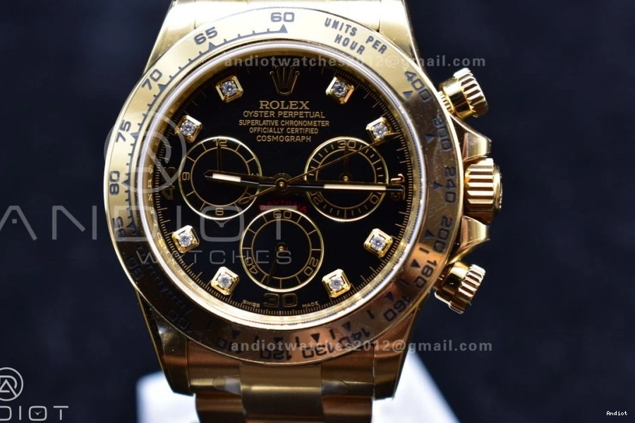 Edition Clean Best Black Dial YG On Daytona Bracelet 1:1 116508 YG SA4130 0408